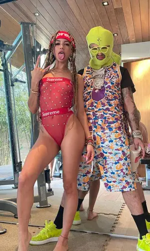 Lil Pump wearing Cactus Jack hat