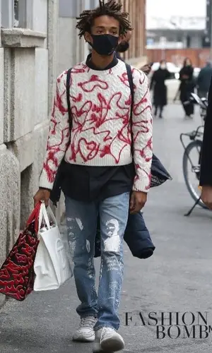 Jaden Smith wearing Louis Vuitton bag