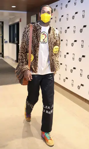 Jordan Clarkson wearing Cactus Plant Flea Market shirt