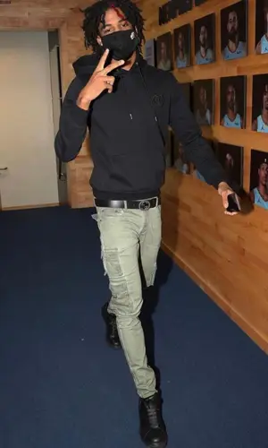 Ja Morant wearing Gucci belt