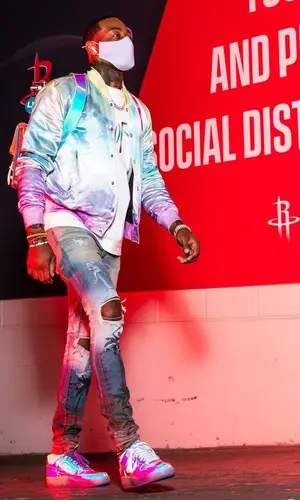 John Wall wearing Dior t-shirt