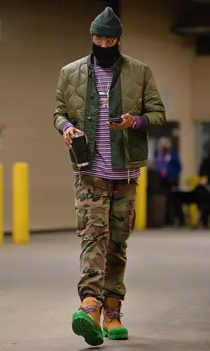 Carmelo Anthony wearing Timberland jacket