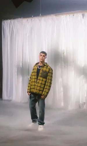 Lunay wearing Burberry jacket