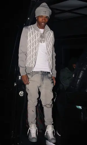 Lil Baby wearing Dior sweater