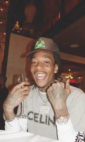 Wiz Khalifa wearing Chrome Hearts sweatshirt