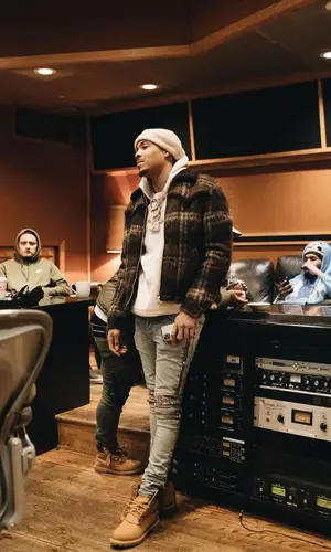 G Herbo wearing Timberland boots