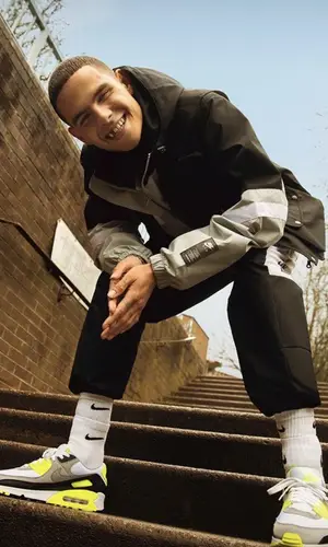 Slowthai wearing Nike sock