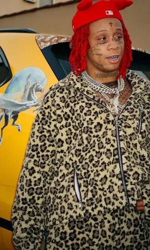 Trippie Redd wearing Duoltd jacket