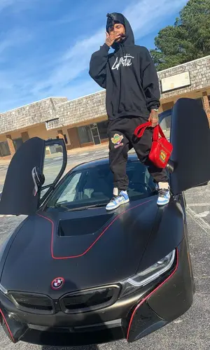 Lil Gnar wearing Gnarcotic hoody
