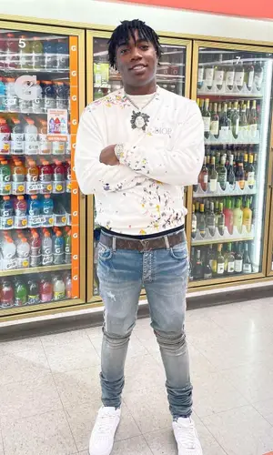 Fredo Bang wearing Dior sweatshirt