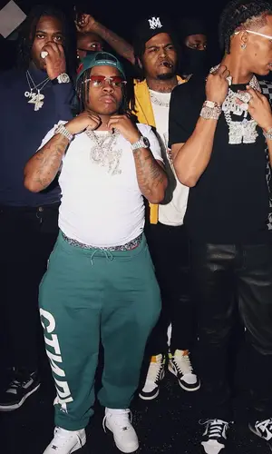 42 Dugg wearing Heron Preston cap