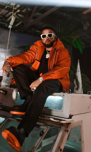 Nav wearing Bottega Veneta boots