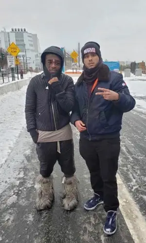 Lil Uzi Vert wearing Moncler top