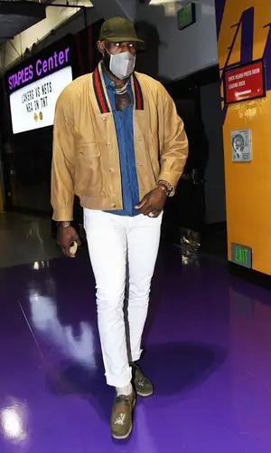 LeBron James wearing Gucci shirt