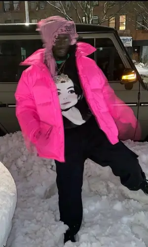 Sheck Wes wearing Marcel Zago hoody
