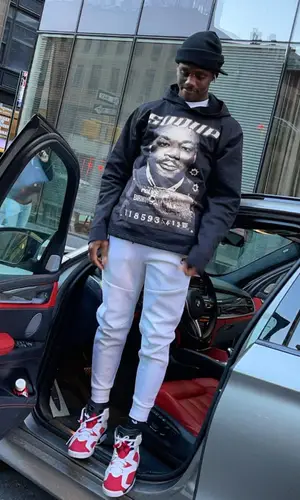 Famous Dex wearing Nike sock