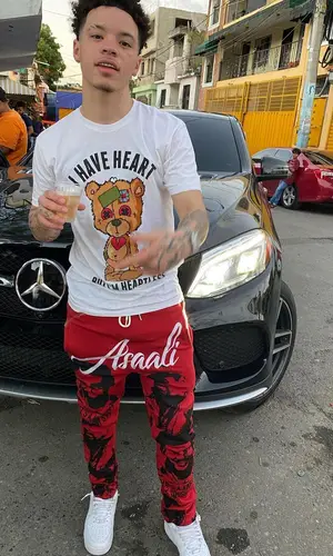 Lil Mosey wearing Cough Syrup pants