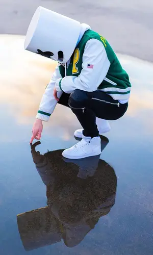 Marshmello wearing Amiri jeans