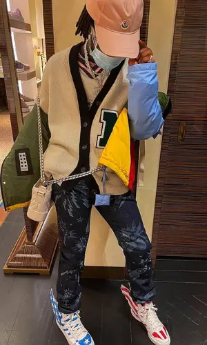 Lil Uzi Vert wearing Miu Miu sweater