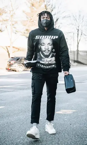 Tyrese Maxey wearing Sodup New York hoody