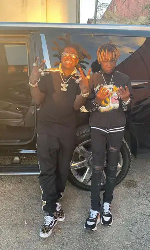 YNW BSlime wearing Bape jacket