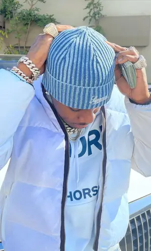 DaBaby wearing Burberry hoody