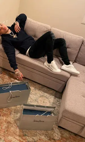 Lil Mosey wearing Amiri jeans