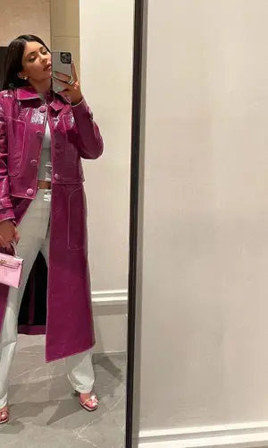 Kylie Jenner wearing Jacquemus jeans