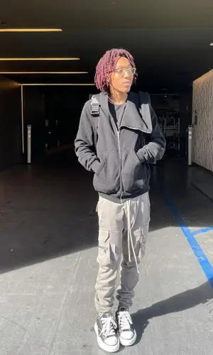 Lil Tecca wearing Rick Owens hoody