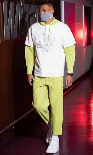 Russell Westbrook wearing Honor The Gift t-shirt
