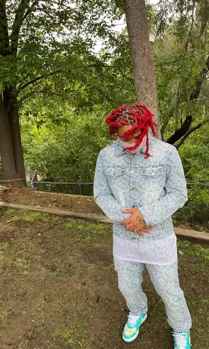 Trippie Redd wearing Casablanca jacket