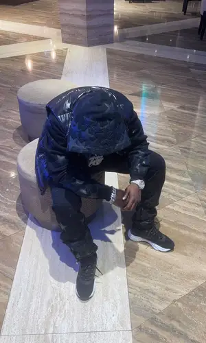 Jackboy wearing Amiri pants