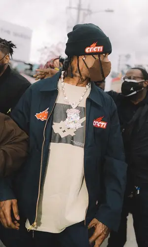 Travis Scott wearing Cacti pants