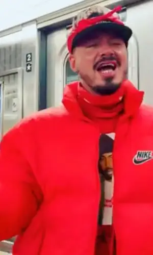 J Balvin wearing Supreme other