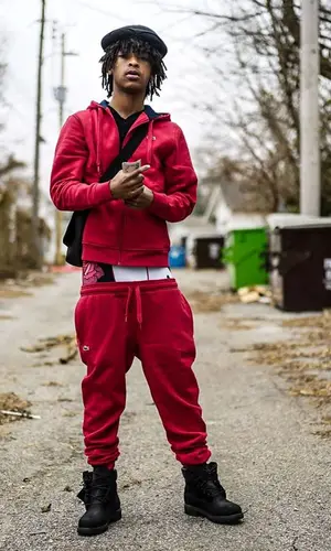 Nuski2Squad wearing Lacoste pants