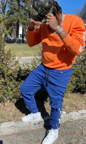 Fivio Foreign wearing Chrome Hearts sweatshirt