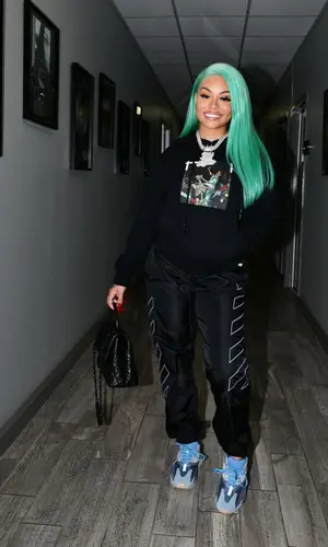 Latto wearing Off-White hoody