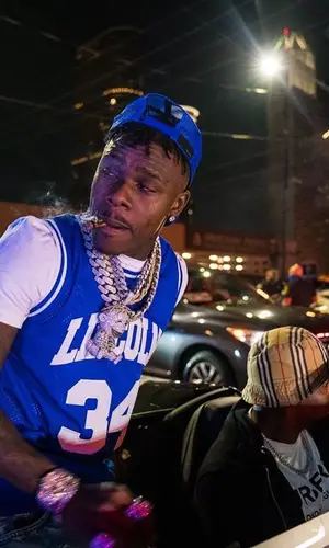 DaBaby wearing Amiri hat