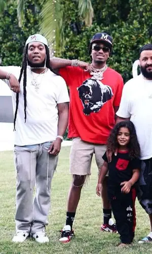 Quavo wearing Gallery Dept. sock