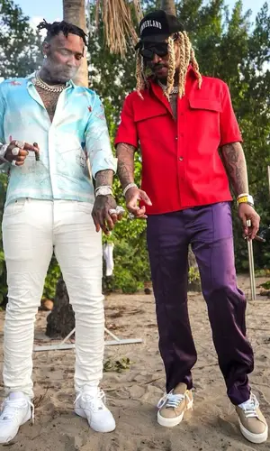 Moneybagg Yo wearing Casablanca shirt