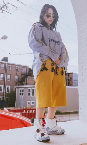 Billie Eilish wearing Nike boots