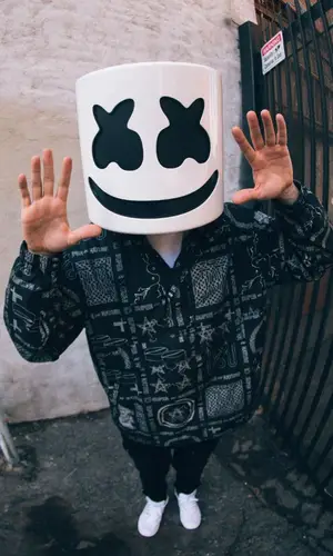 Marshmello wearing Ksubi jacket