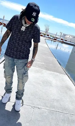 Young M.A wearing Dior t-shirt