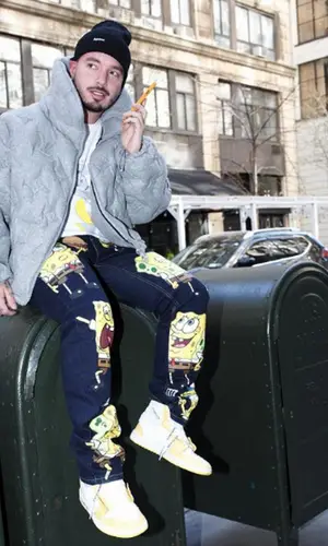 J Balvin wearing Nike sneakers