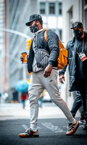 John Wall’s Outfit in Nike Jacket, Louis Vuitton Bag & Drake Merch (2021)
