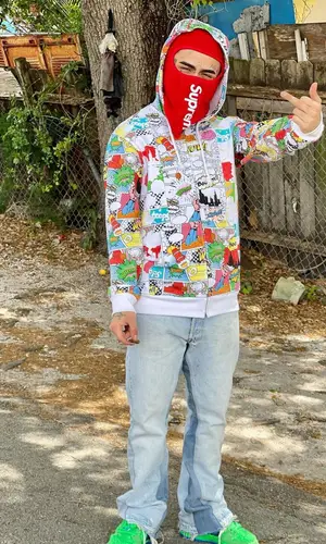 Lil Pump wearing Supreme hat
