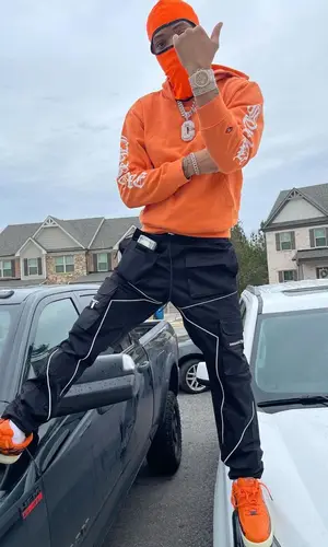 Lil Migo wearing Chrome Hearts hoody