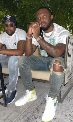 Headie One wearing Amiri jeans