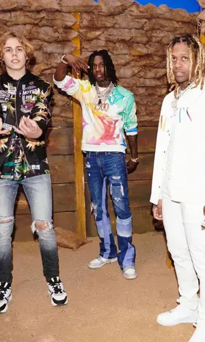 Lil Durk wearing Valentino shirt
