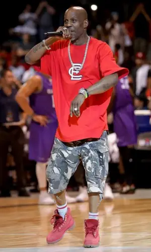 DMX wearing Timberland boots